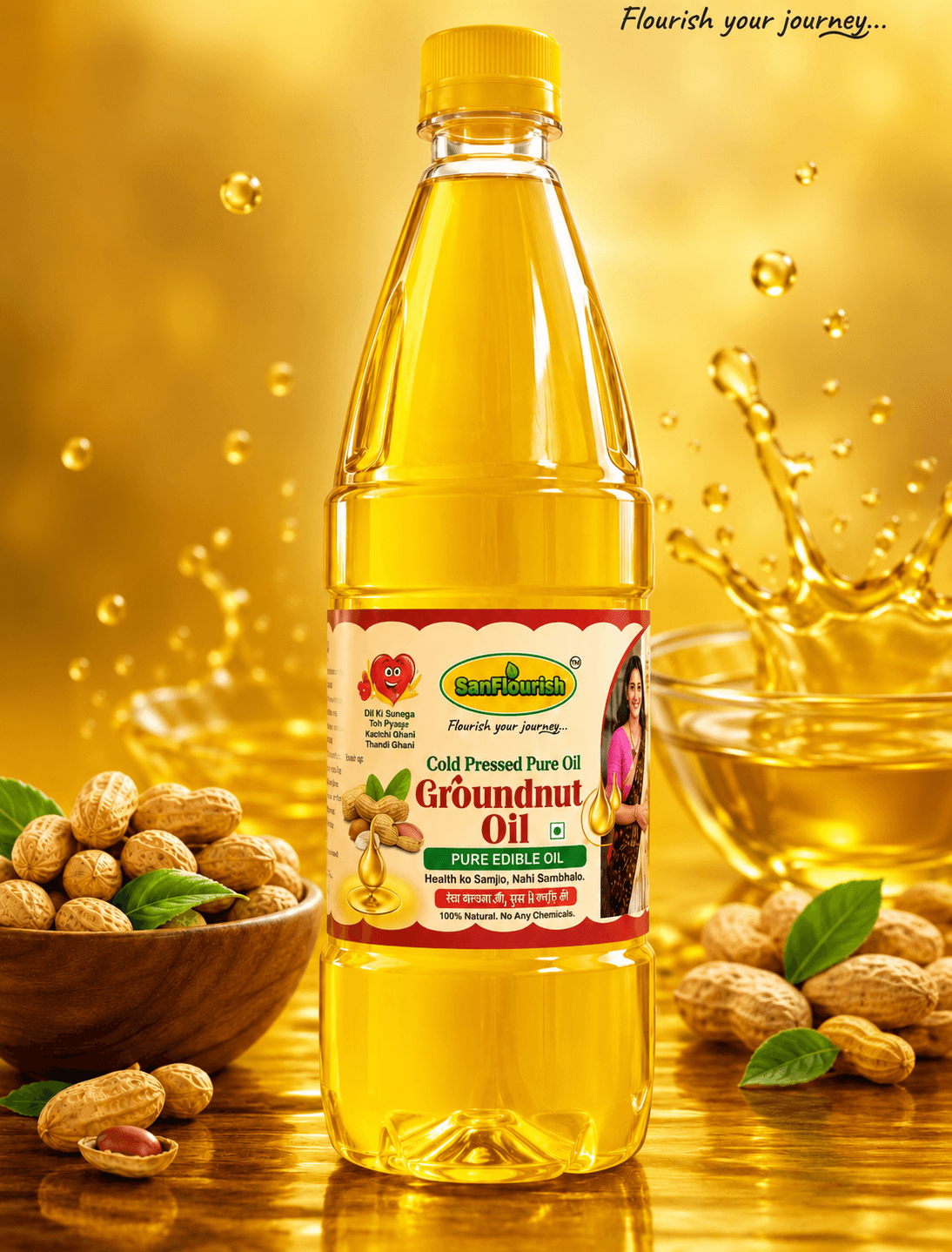 Cold Pressed Groundnut Oil